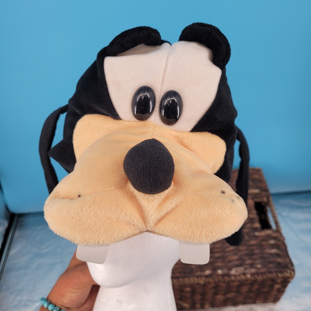 Disney Goofy Plush Character Hat Kids OSFA Vintage Snapback Black 3D Ears Teeth